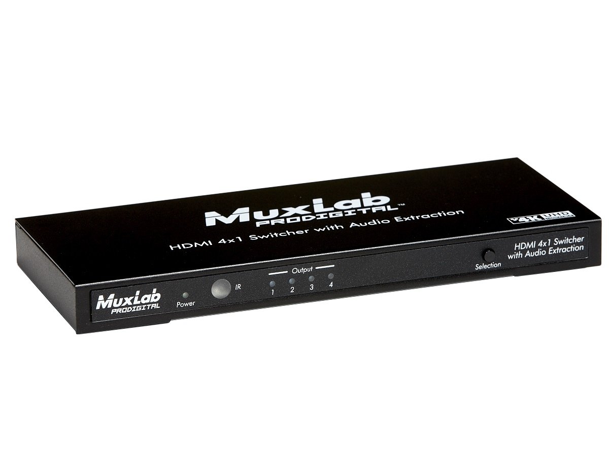 HDMI 4X1 Switcher with Audio Extraction, UHD-4K