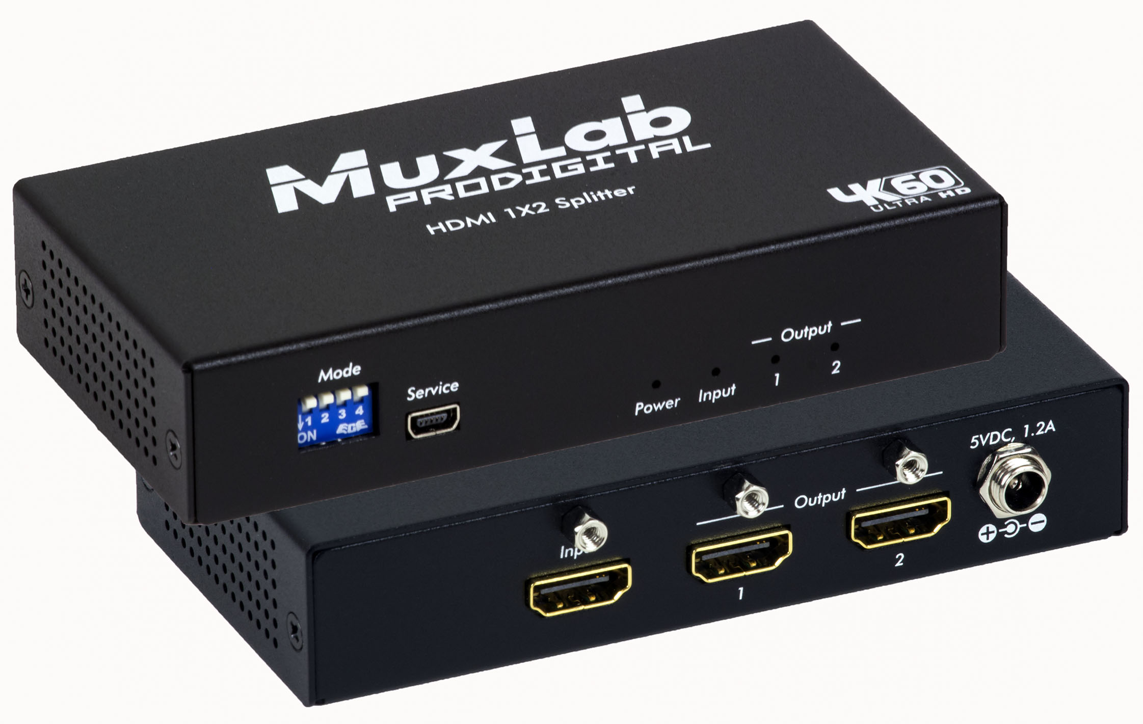 pop lighed St HDMI 1x2 Splitter, 4K60 - Muxlab
