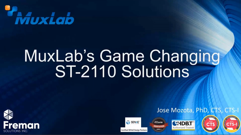 ST-2110 Protocols and Products with Guest Presenter Jose Mozota